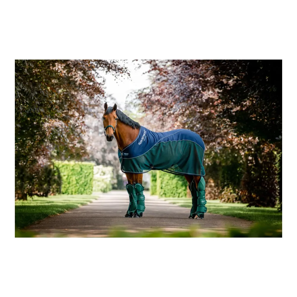 Horseware Abschwitzdecke Sport Cooler Signature - Navy/Hunter Green -  Grösse Pferdedecken: 125 cm
