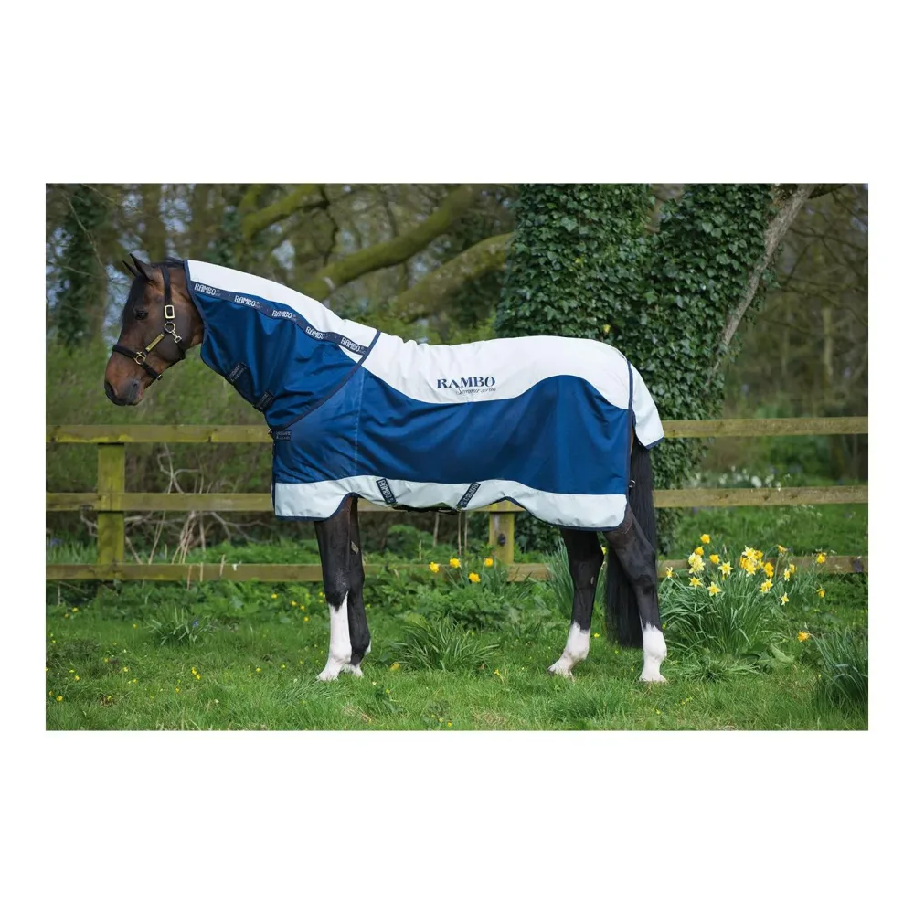 Horseware Sommerdecke Rambo Summer Series Turnout 0g - navy/grey - Glacier-deepsea -  Grösse Pferdedecken: 125 cm