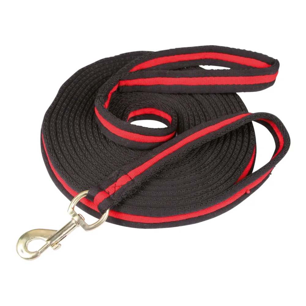 Kerbl Longierleine Softlonge 8m - schwarz/rot Grösse: One Size, Farbe: Schwarz/Rot