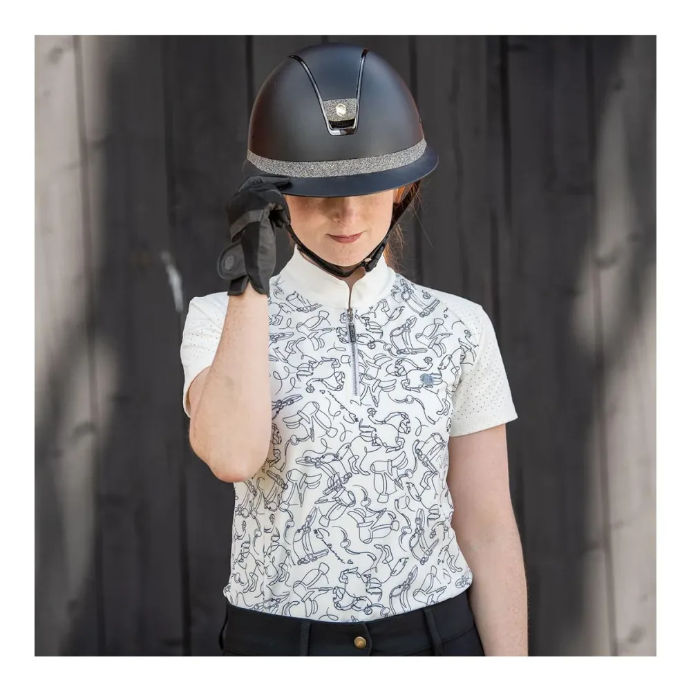 Soulhorse Funktionsshirt Polo One Line - White/White -  Grösse: XXL