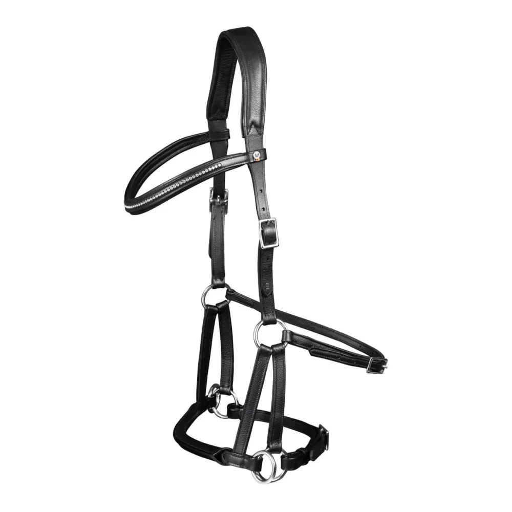 Zaum Gebisslos Supersoft Nuova X-Line - Schwarz -  Grösse Pferd: Pony