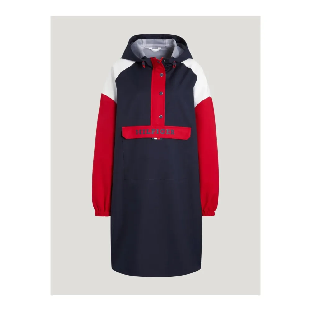 Tommy Hilfiger Equestrian Regenponcho Belfast Damen - Desert Sky -  Grösse Bekleidung Damen: L