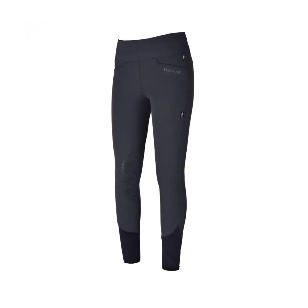 Kingsland Reitleggings KLKatja Classic Kniegrip Damen - grau Farbe: Grau, Grösse Bekleidung Damen: 34