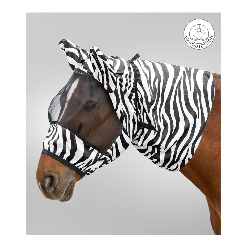 Waldhausen Fliegenmaske Zebra Ekzemer - Schwarz/Weiss -  Grösse: WB
