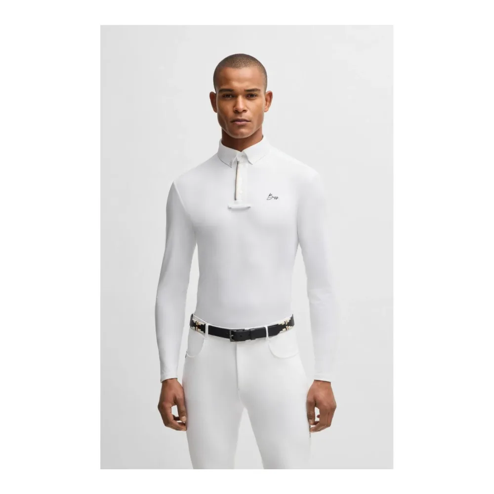 BOSS Equestrian Turniershirt Nick - Weiss -  Grösse: L