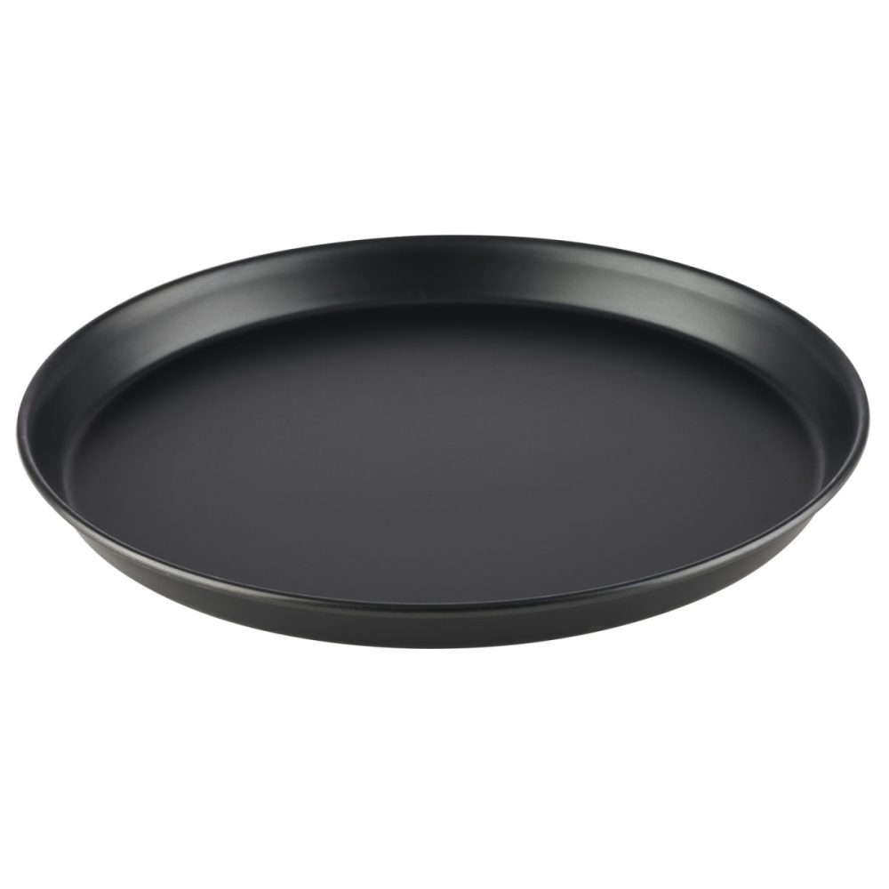 APS Pizzablech, Blaublech (nicht beschichtet), rund; 2.5x28 cm (HxØ); schwarz; rund
