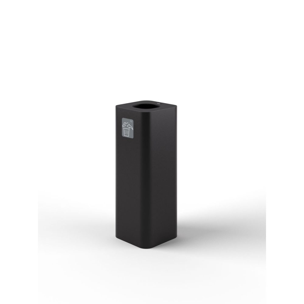 STIL CASA Mülleimer Pure 60; 6000 ml, 31.2x31.2x82.5 cm (LxBxH); schwarz; rechteckig