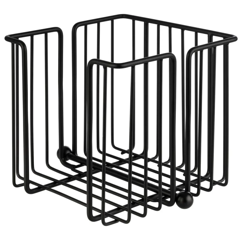 APS Serviettenhalter URBAN, Metall verchromt; 19x19x18 cm (LxBxH); schwarz; quadratisch