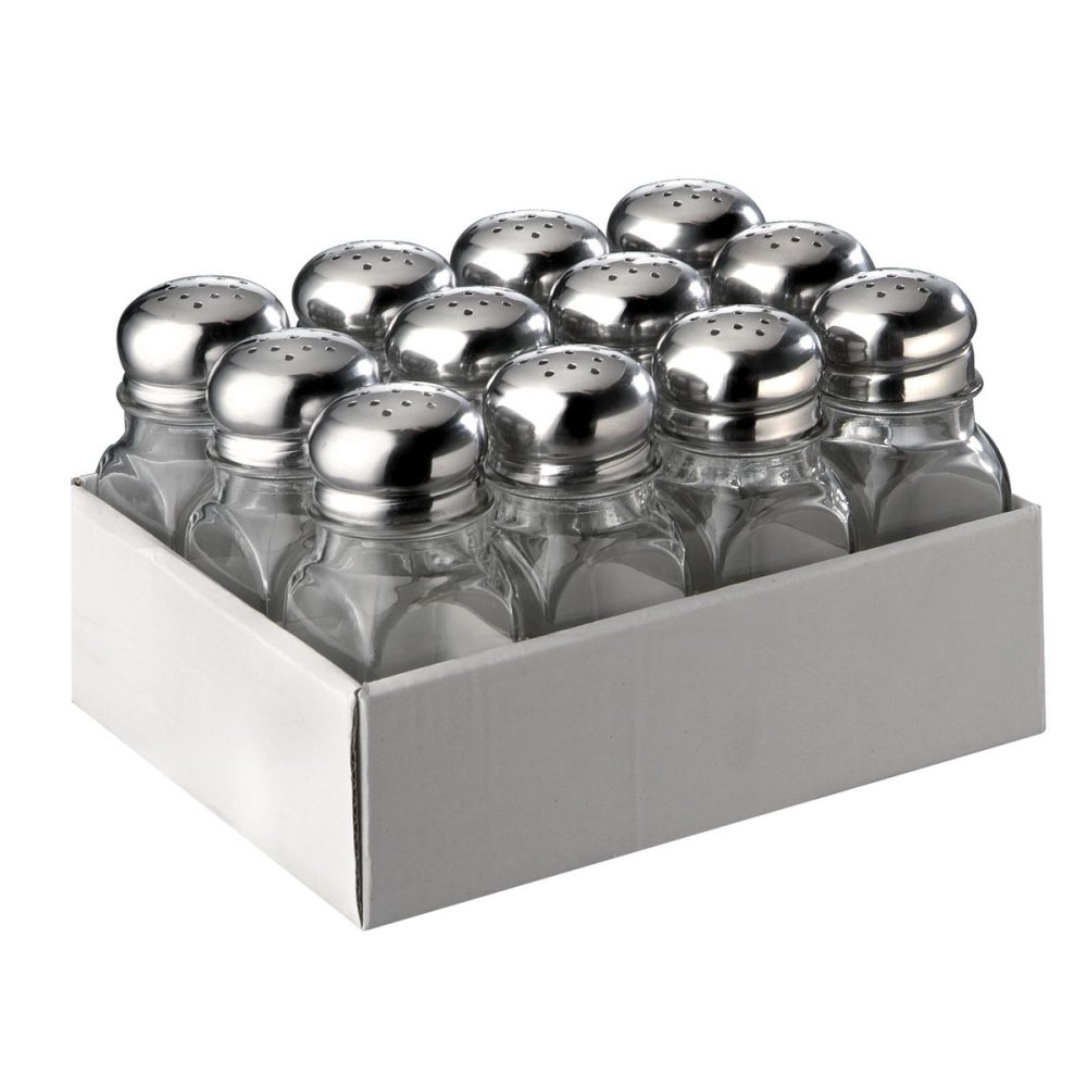 APS Allzweckstreuer; 4x4x10 cm (BxØxH); silber/transparent; 12 Stück / Pack