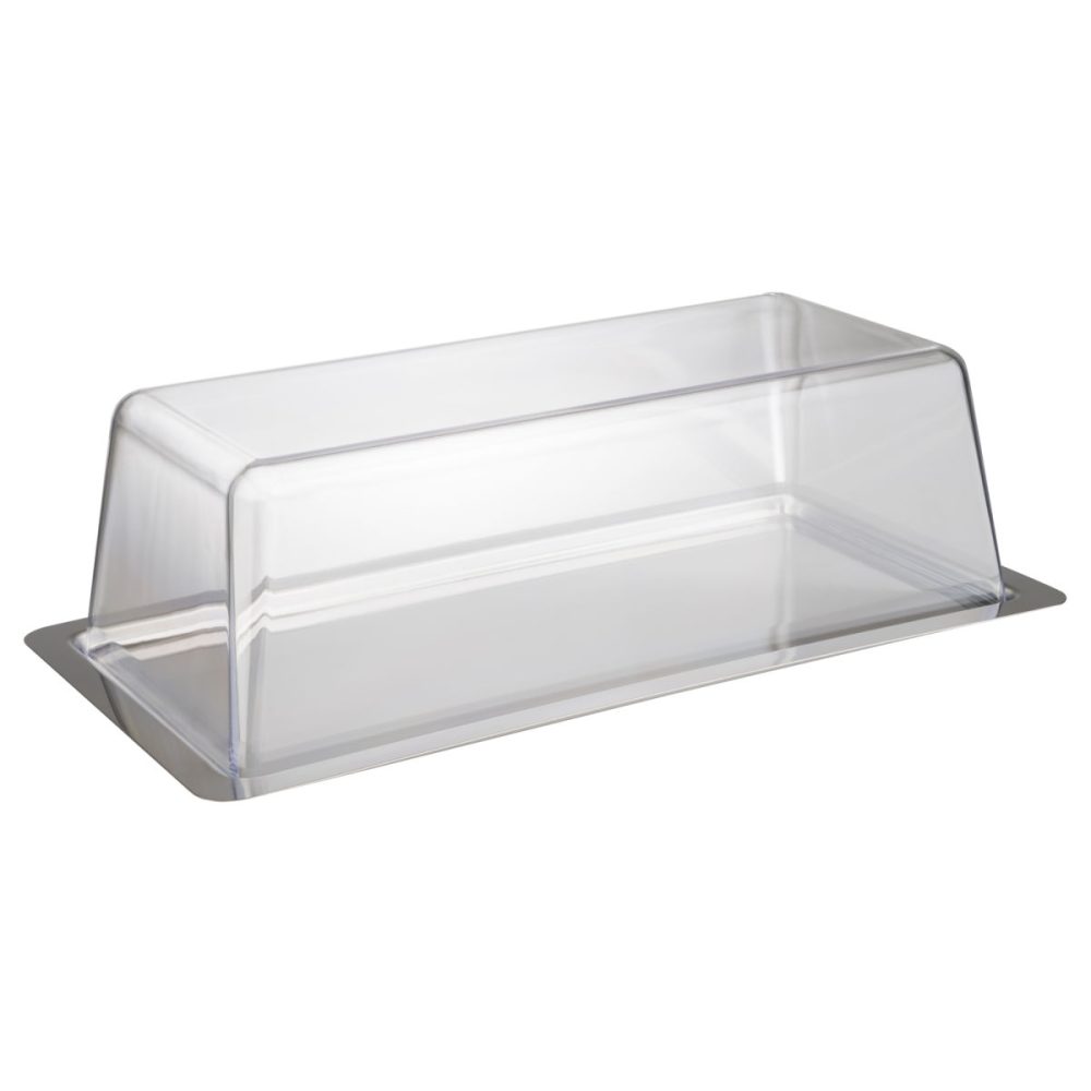 APS Tablett mit Haube; 33x17x10 cm (LxBxH); silber; rechteckig