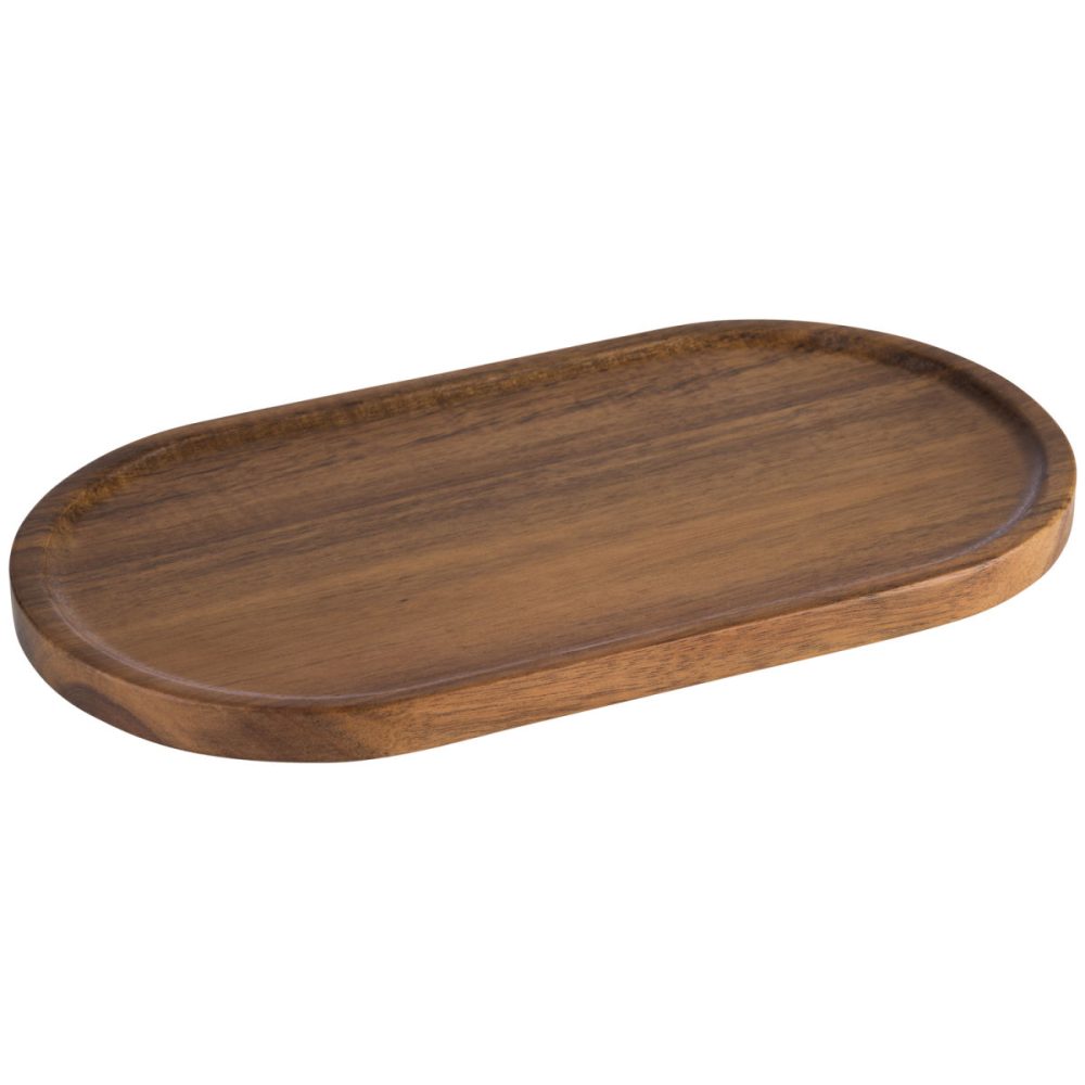 APS Servierbrett oval; 28.5x15.5x1.5 cm (LxBxH); braun; oval
