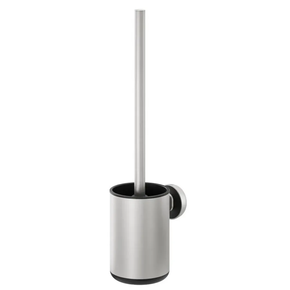 TIGER Cooper Toilettenbürste mit Halter Edelstahl gebürstet / Schwarz; 12.1x39.1x12.1 cm (LxHxT); silber/schwarz