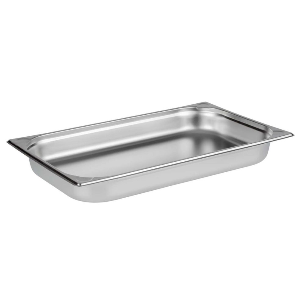 APS GN 1/1 Behälter 53 x 32,5 cm, Tiefe: 65 mm; GN 1/1, 9000 ml, 53x32.5x6.5 cm (LxBxT); silber