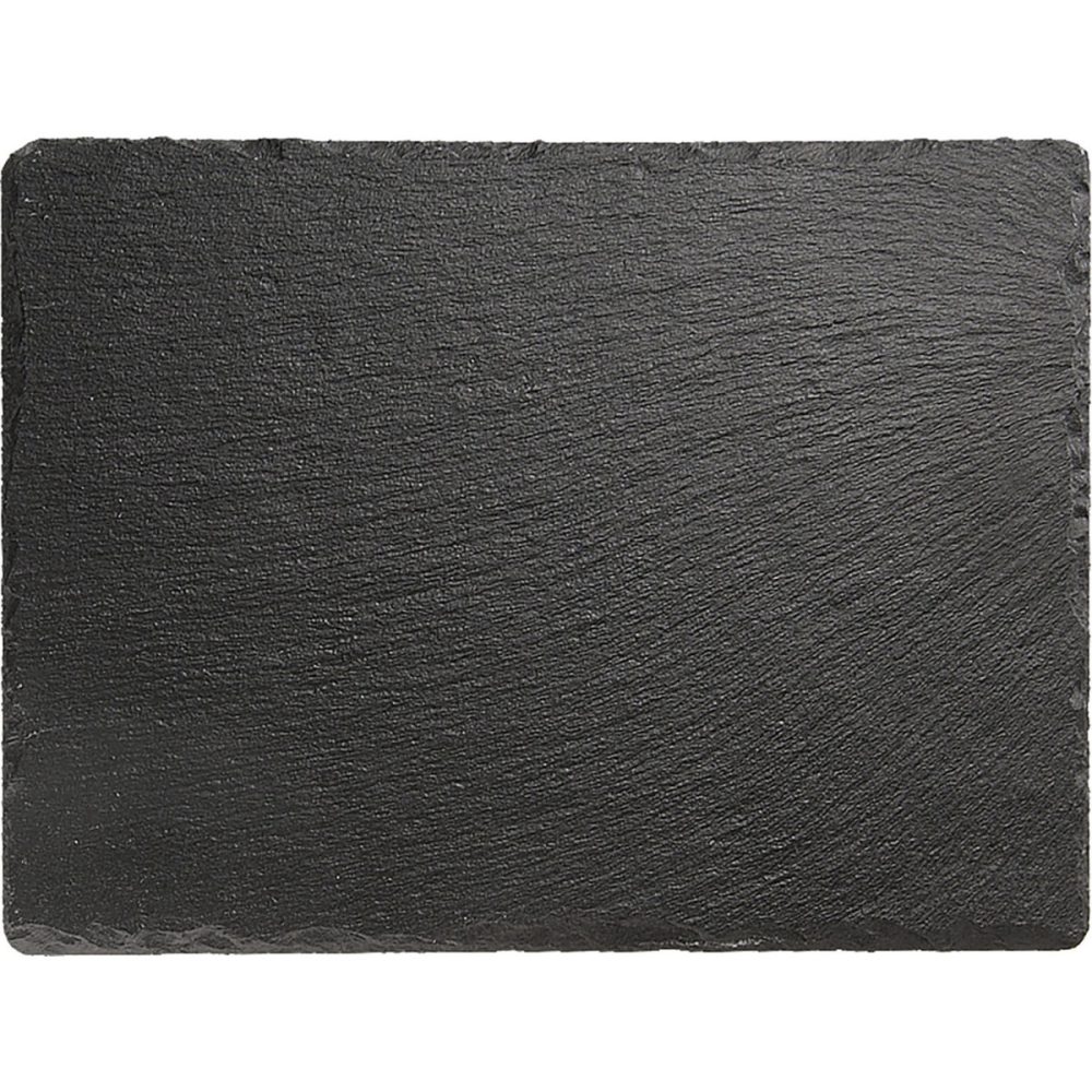 APS Untersetzer MORRA, 4er Set, Naturschiefer; 26.5x20.5x1 cm (LxBxH); schwarz; rechteckig