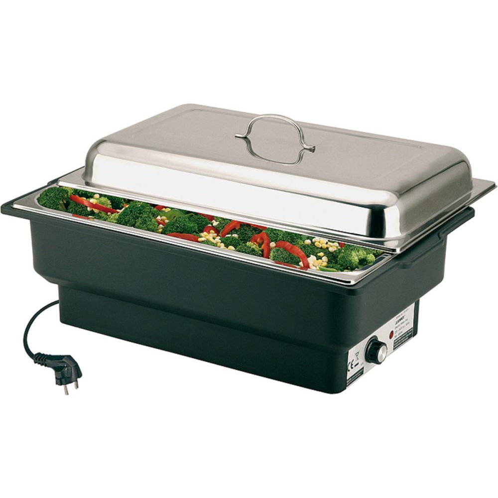 APS Elektro-Chafing Dish, 1/1 GN; GN 1/1, 8500 ml, 57x35x28 cm (BxTxH); silber; rechteckig