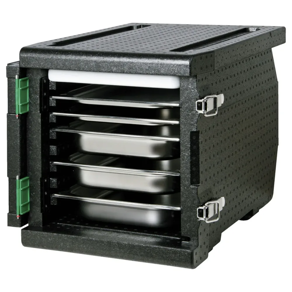 Thermo Future Box Thermo-Transportbehälter GN-Frontlader; 65000 ml, 63.5x46.5x47.5 cm (LxBxH); schwarz