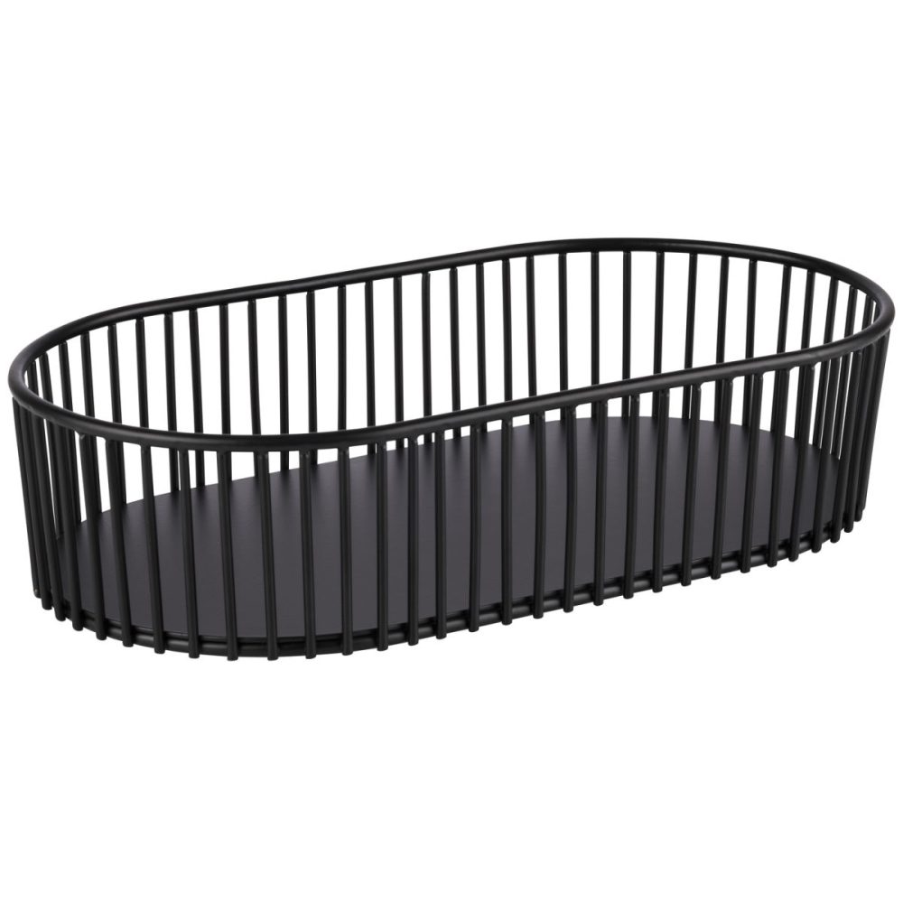 APS Korb oval; 29x16x7 cm (LxBxH); schwarz; rund