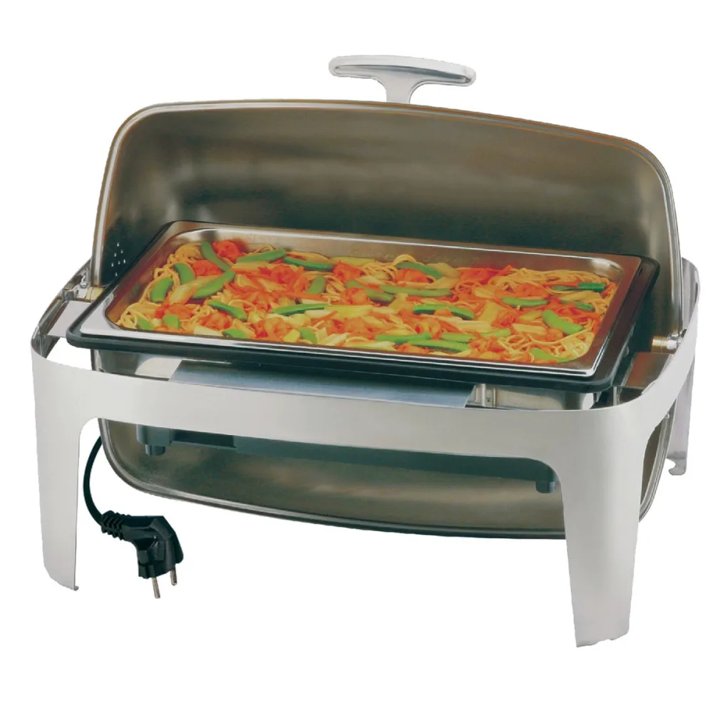APS Elektro-Chafing Dish, 1/1 GN; GN 1/1, 11000 ml, 67x52.8x43.3 cm (BxTxH); silber; rechteckig