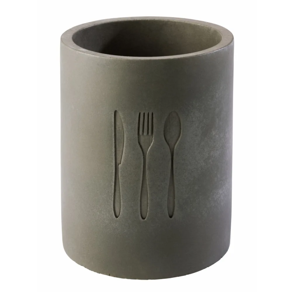 APS Besteckbehälter ELEMENT, 2er-Set, Beton; 11x14 cm (ØxH); grau