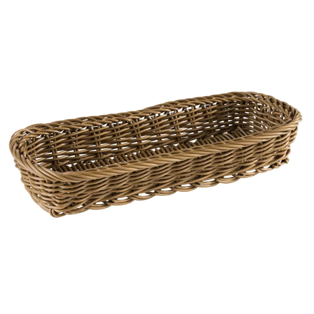 APS Besteckkorb -ECONOMIC- 27 x 10 cm, H: 4,5 cm - 40010; 27x10x5 cm (LxBxH); braun