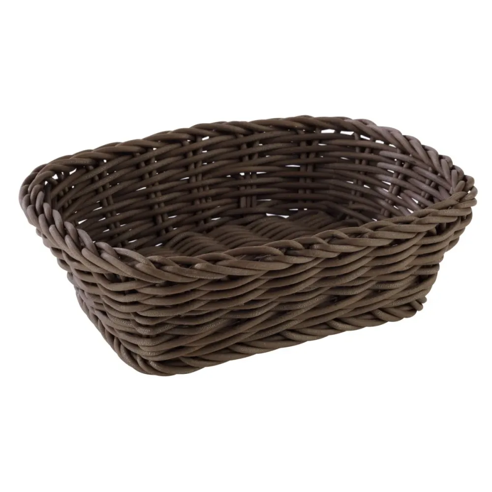 APS Korb PROFI LINE, Polypropylen, eckig; 19x13x6 cm (LxBxH); dunkelbraun; rechteckig