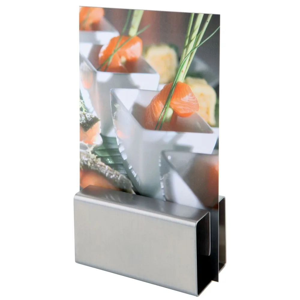 APS Kartenhalter; 8.5x4.5x4.5 cm (LxBxH); silber; 2 Stück / Pack