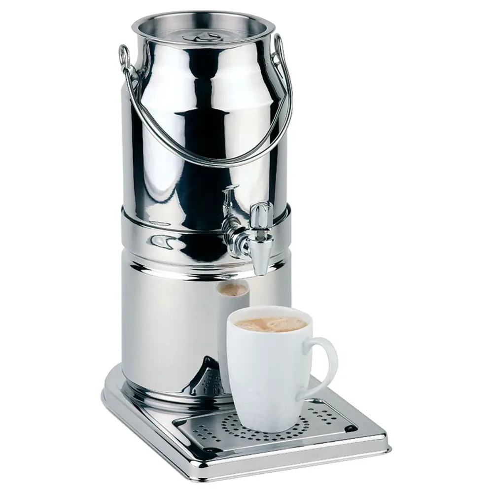 APS Milchkanne TOP FRESH, Edelstahl, inkl. Kühlakku im Standfuss; 3000 ml, 21x32x39 cm (LxBxH); silber