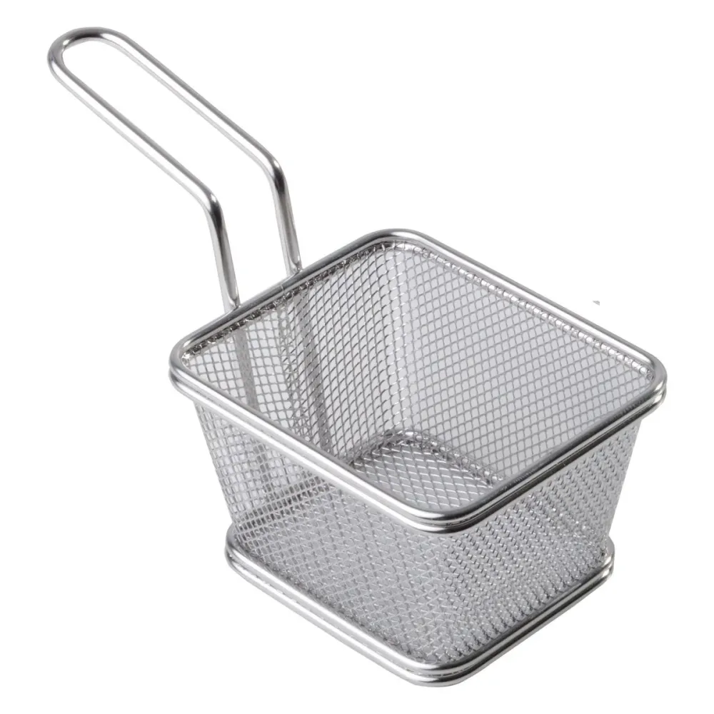 APS Servier-Frittierkorb SNACKHOLDER, Edelstahl, eckig; 10x8.5x6.5 cm (LxBxH); silber; rechteckig