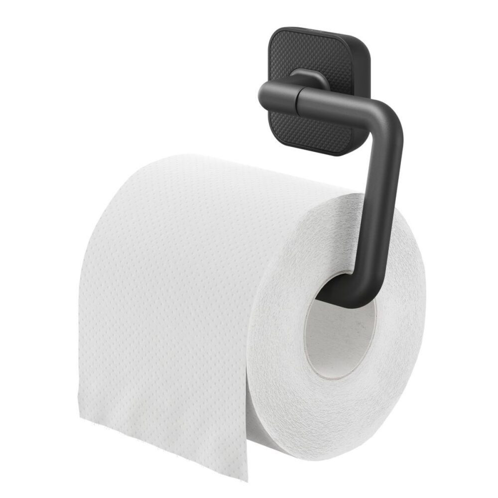 TIGER Carv Toilettenpapierhalter ohne Deckel; 4x10.2x4 cm (LxHxT); schwarz