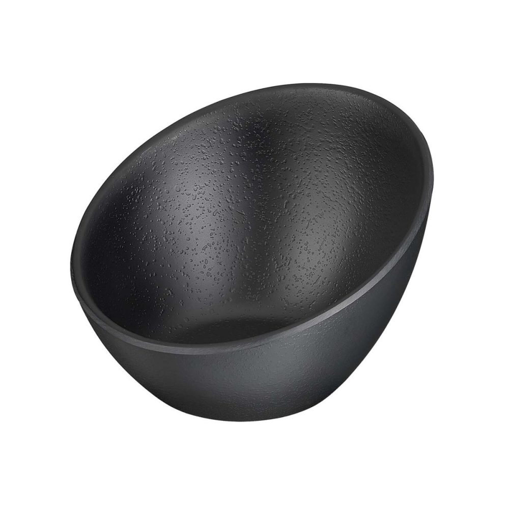 APS Schale ZEN, Melamin, schräg; 150 ml, 12.5x8.5 cm (ØxH); schwarz; rund