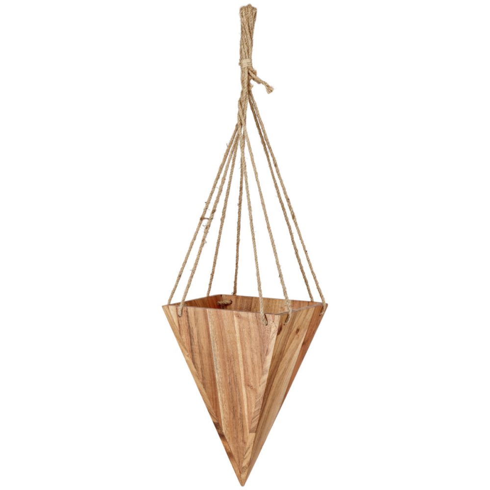Pflanztopf Bosso hängend; 20x20x30 cm (LxBxH); braun; pyramidenförmig
