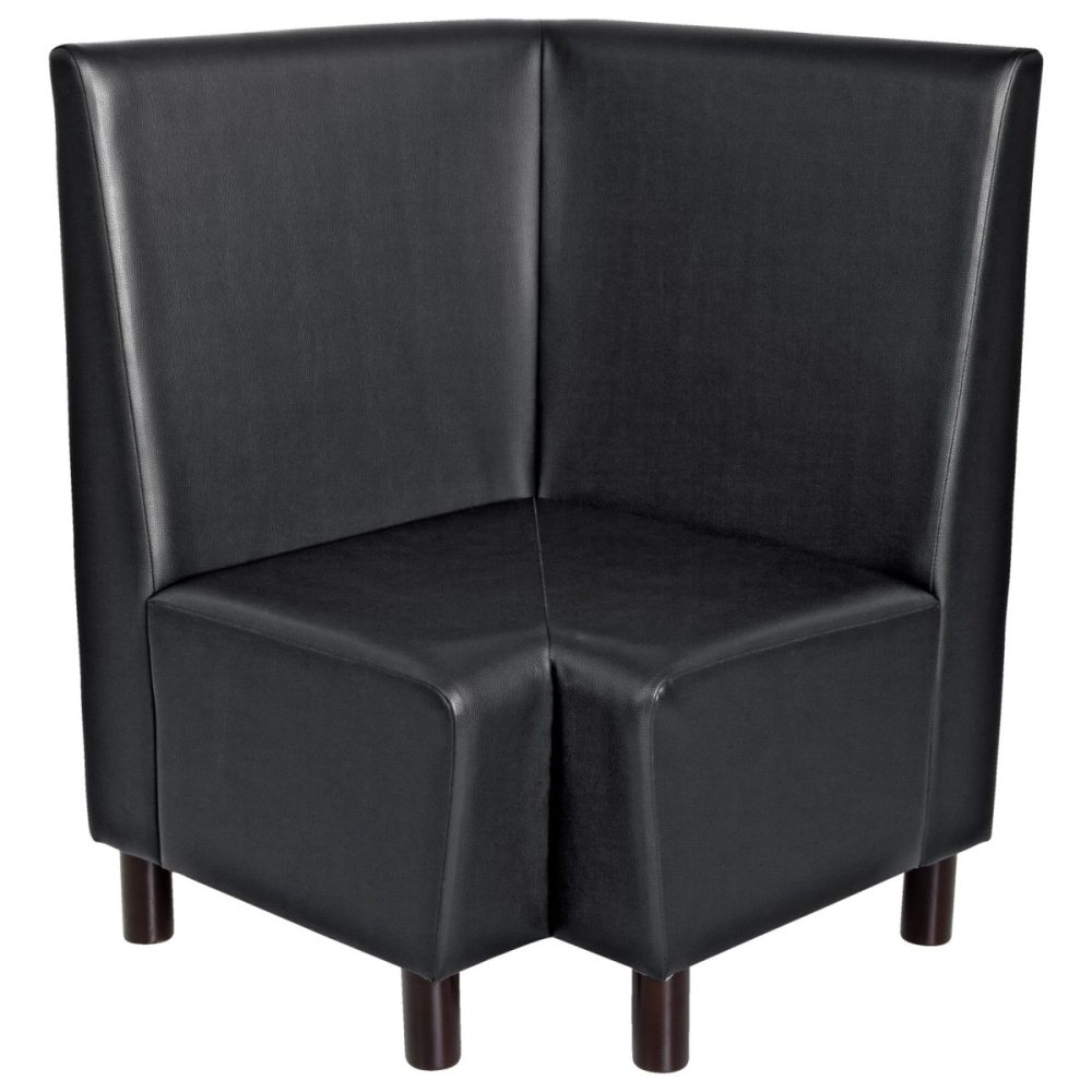 VEGA Eckbank Medley; 75x75x102 cm (BxTxH); Sitz schwarz, Gestell buche wenge