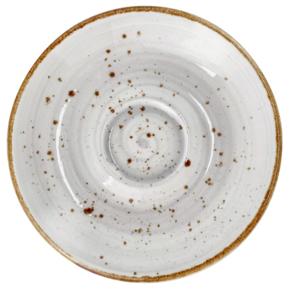 VEGA Espresso-Untertasse Nebro; 12.5x1.5 cm (ØxH); hellgrau; 6 Stück / Pack