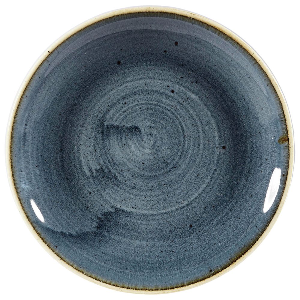 Churchill Coupeteller flach Stonecast Blueberry; 16.5 cm (Ø); blau/braun; rund; 12 Stück / Pack