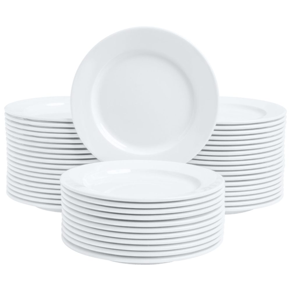 PULSIVA Vorteilspack Teller flach Stackora 48-teilig; 19 cm (Ø); weiss; rund; 48 Stück / Pack