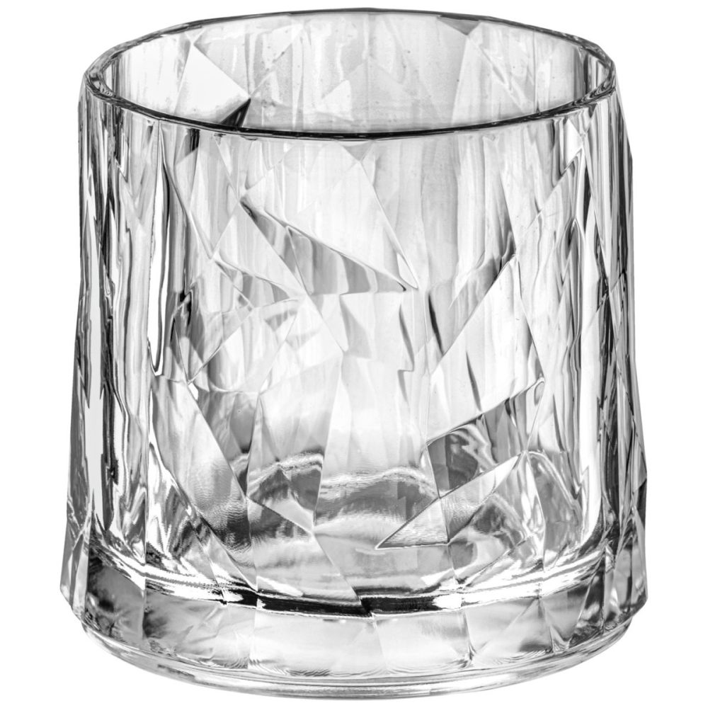 koziol Trinkglas Lowball Club No. 2 Superglas mit Eichstrich; 330 ml, 9.2x8.7 cm (ØxH); transparent; 0.25 l Eichstrich, 50 Stück / Pack