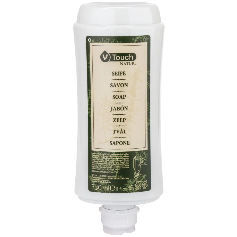 V-Touch Hotel Flüssigseife Nature im Spendersystem; 330 ml; weiss; 24 Stück / Pack