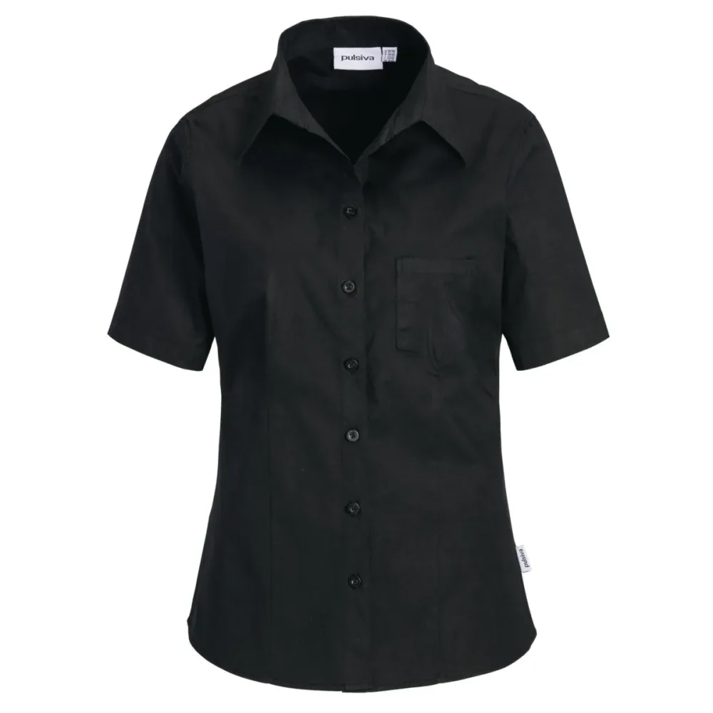 PULSIVA Damenbluse Bianca Halbarm; Kleidergrösse 36/38; schwarz