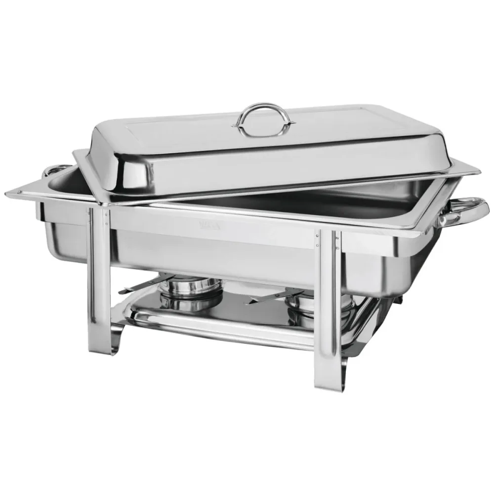 PULSIVA Chafing-Dish Tacoma; GN 1/1, 9000 ml, 55x35x32 cm (BxTxH); silber; rechteckig