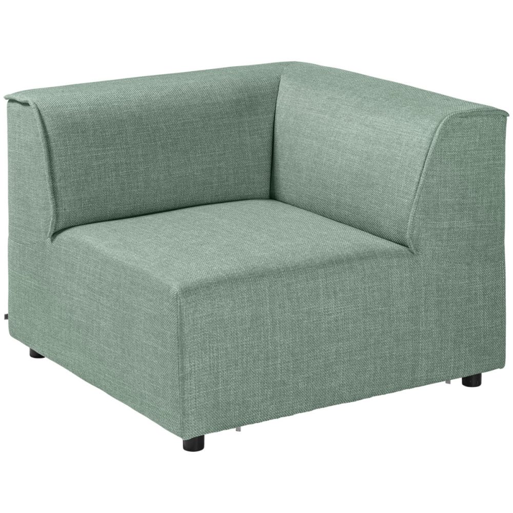 VEGA Eckelement für modulares Sofa Belford; 93x93x70 cm (BxTxH); Sitz graublau, Gestell schwarz