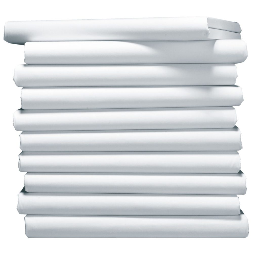 PULSIVA Vorteilspack Spannbettlaken Portland Jersey; 90-100x200 cm (BxL); weiss; 10 Stück / Pack