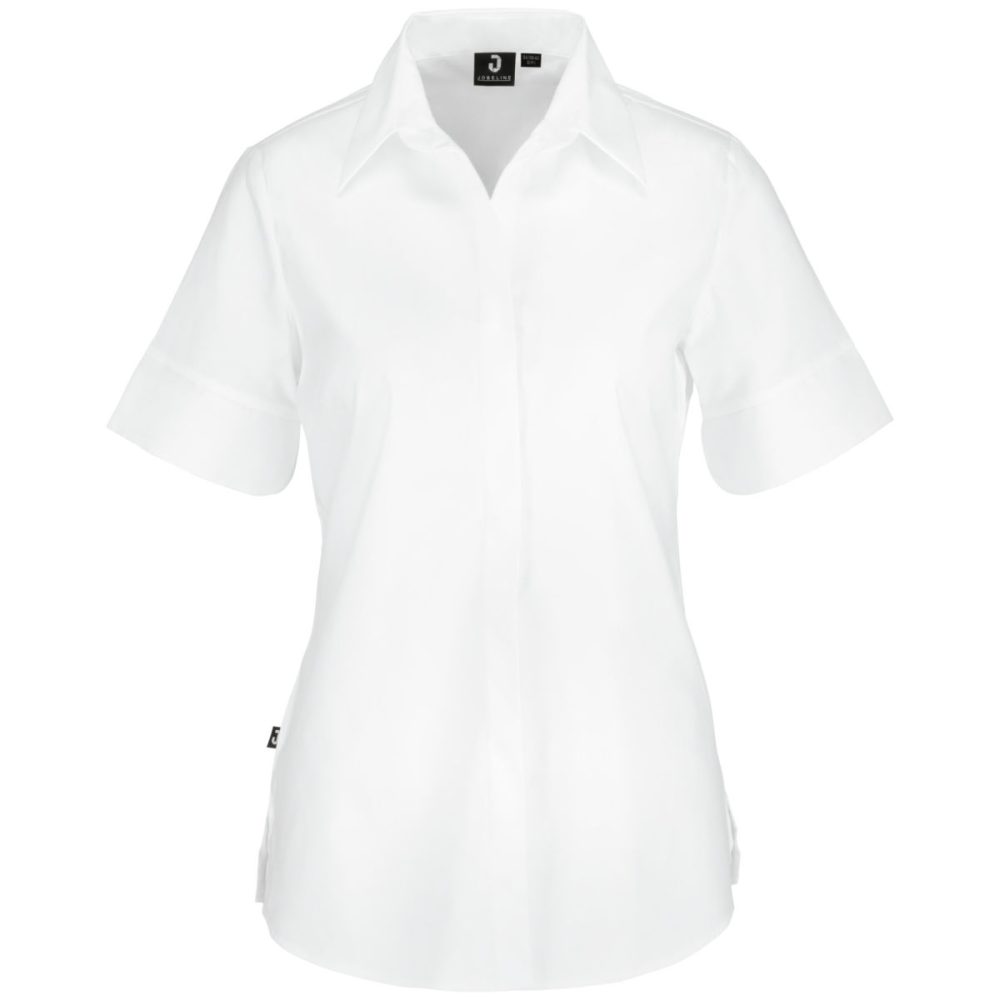 JOBELINE Damen Bluse Fiore Kurzarm; Kleidergrösse 36; weiss