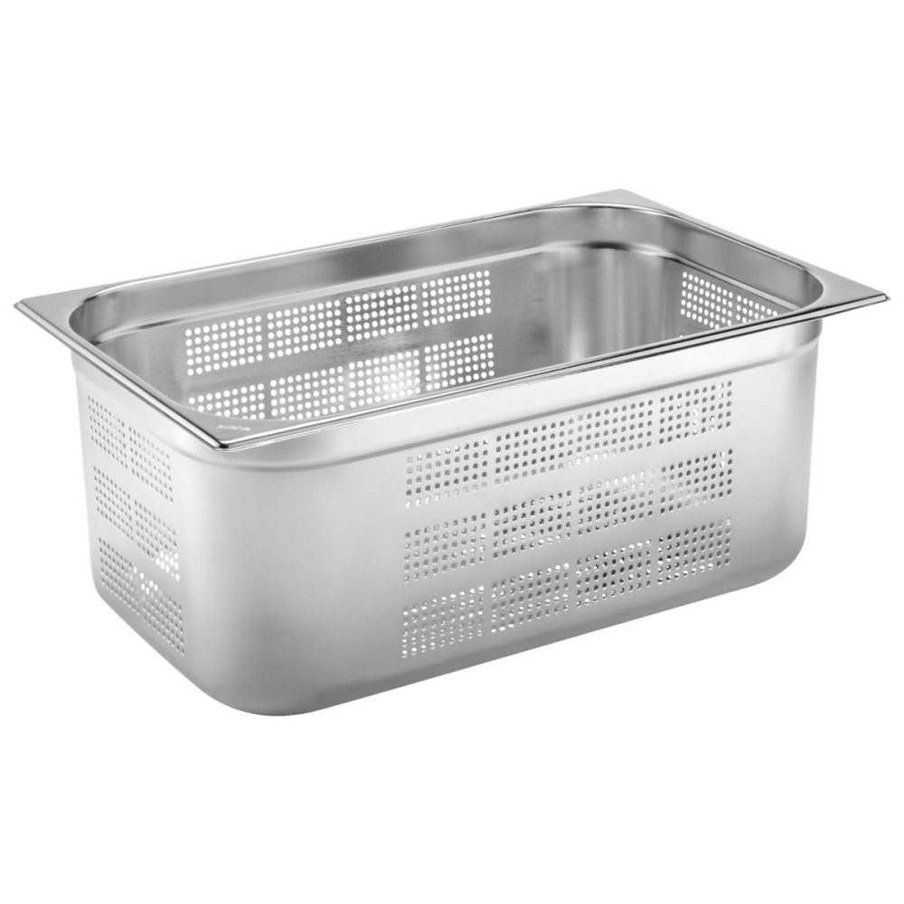 PULSIVA GN-Behälter 1/1 Basic gelocht ; GN 1/1, 28000 ml, 53x32.5x20 cm (LxBxT); silber