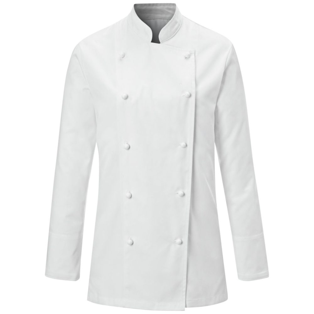 PULSIVA Damenkochjacke Pauline Langarm; Kleidergrösse 38; weiss