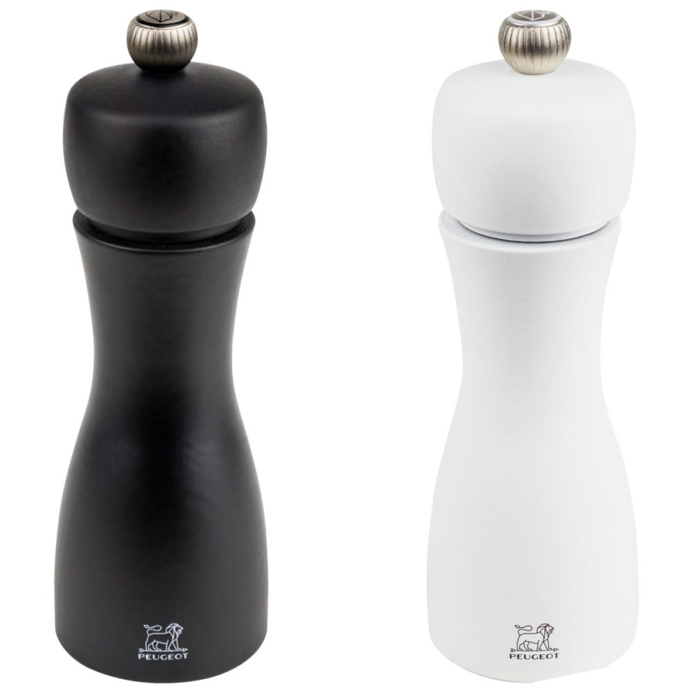 Peugeot Salz- und Pfeffermühlen-Set Tahiti; 15 cm (H); weiss/schwarz