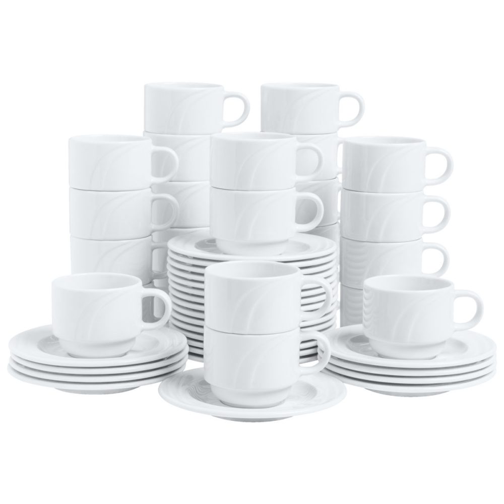 PULSIVA Vorteilspack Kaffee-Set Melody 48-teilig; weiss