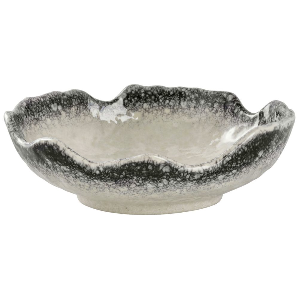 VEGA Schale Nagoya unregelmässiger Rand; 180 ml, 16x5 cm (ØxH); weiss/grau; 4 Stück / Pack