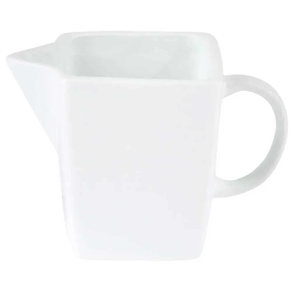 PULSIVA Milchkännchen Jazz; 200 ml, 8 cm (H); weiss; quadratisch; 4 Stück / Pack