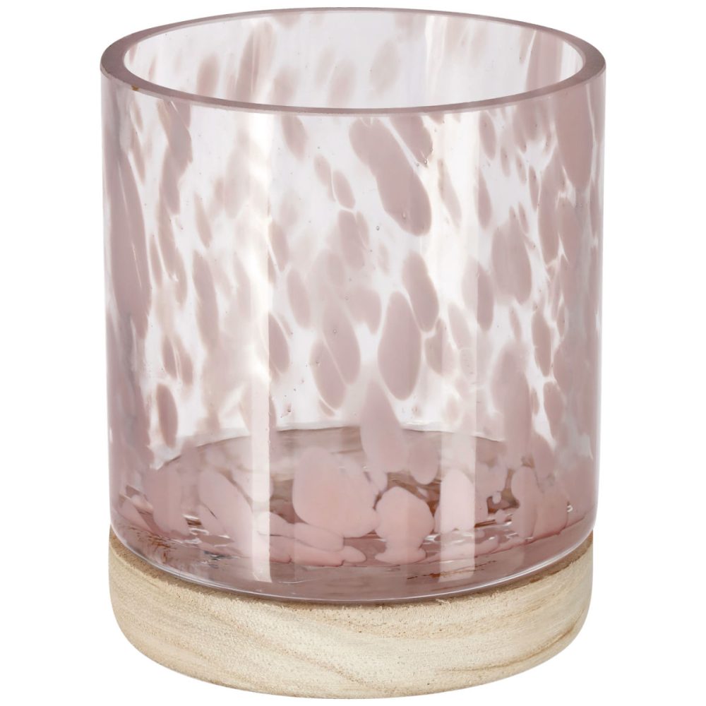 Windlicht Fria; 7.9x9.5 cm (ØxH); rosa/weiss