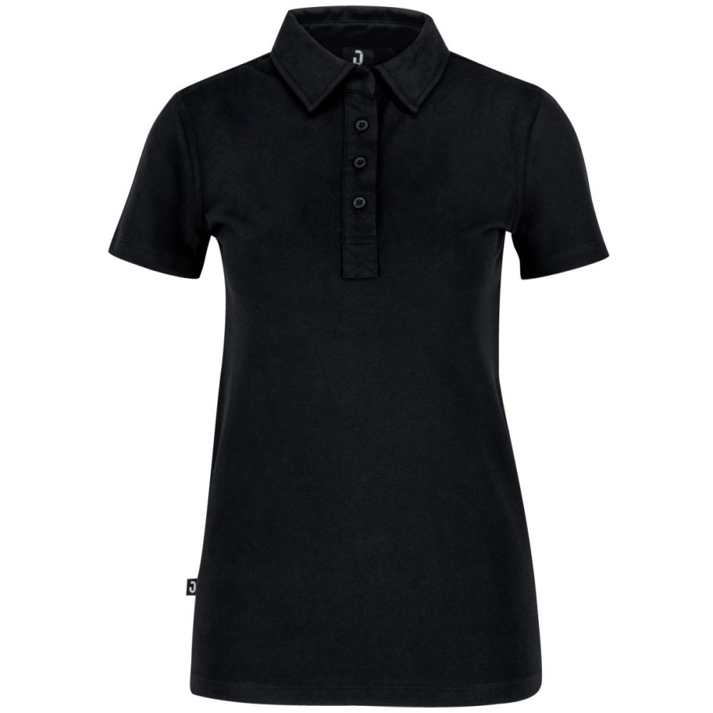 JOBELINE Damen Poloshirt Oliver Kurzarm; Kleidergrösse M; schwarz